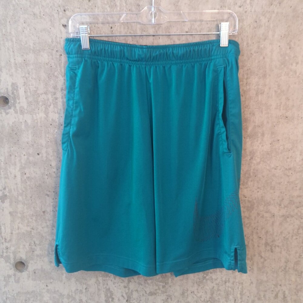 Nike Mens Medium Green Athletic Shorts Swoosh Logo Dri-Fit Gym Running